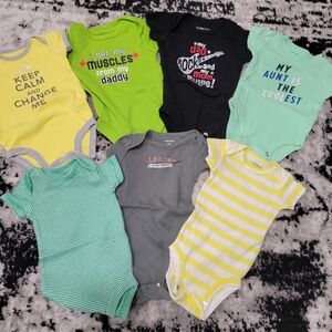 Assorted Colorful Baby Bodysuits Set
